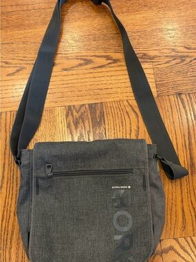 Bjorn Borg Men's Dark Gray Messenger Bag with Black Strap